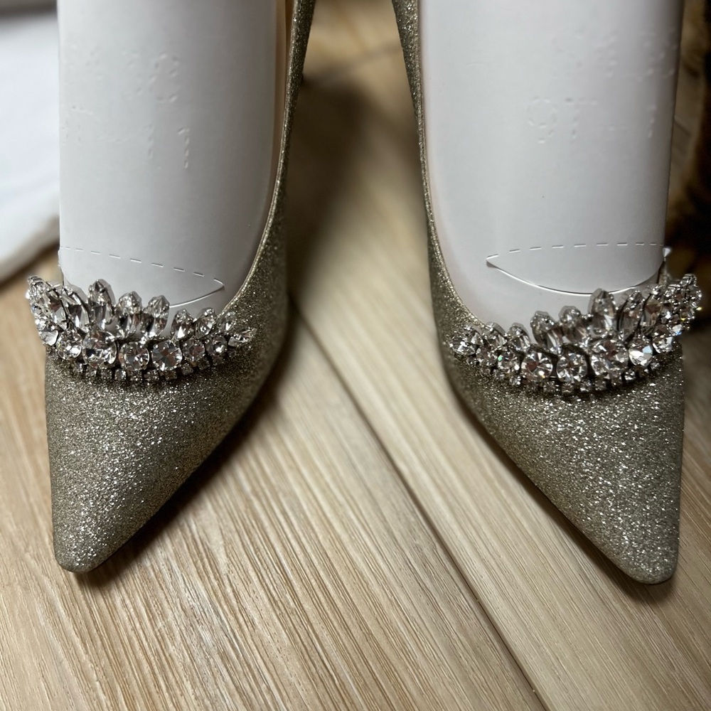 Romy crystal tiara shoes with silver glitter - Picture 5 of 5